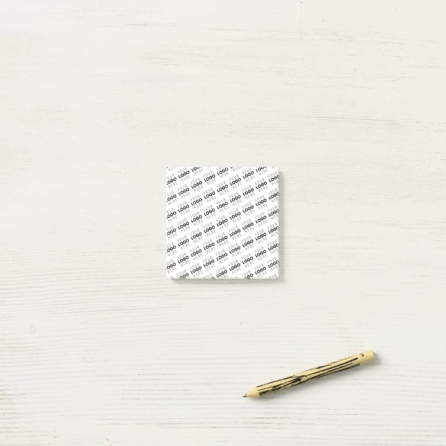 Ditt logotyp enkla diagonala mönster post-it block (På skrivbordet)