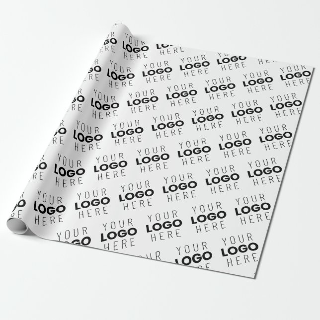 Ditt logotyp enkla diagonala mönster presentpapper (Utrullad)