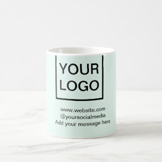 Ditt logotyp här vit enkel minimal gul linjer c kaffemugg