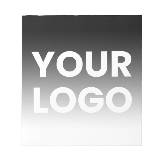 Ditt logotyp & modern redigerbar färggradient anteckningsblock (Framsida)