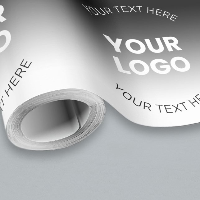 Ditt logotyp | Modern svart & vit gradient som kan Presentpapper (Skapare uppladdad)