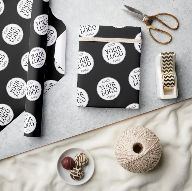 Ditt logotyp - punkt - vit bakgrund presentpapper (Hantverk)