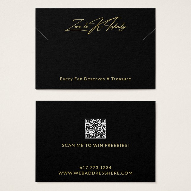 Ditt logotyp QR-kod halsband armband Visningskort Visitkort (Framsida & baksida)