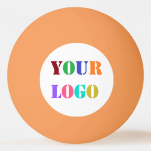 Ditt Logotyp Reklam Märkt Ping Pong Boll Exempel