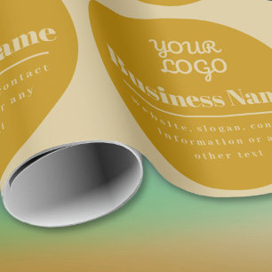Ditt logotyp Retro-modern mörk och ljus guld Presentpapper