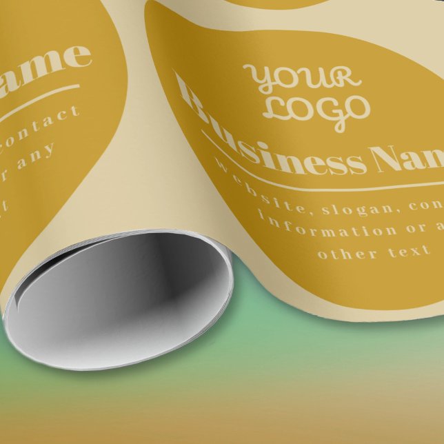 Ditt logotyp Retro-modern mörk och ljus guld Presentpapper (Skapare uppladdad)