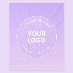 Ditt logotyp   Subtil Lavendel Ombre Gradient Fleecefilt