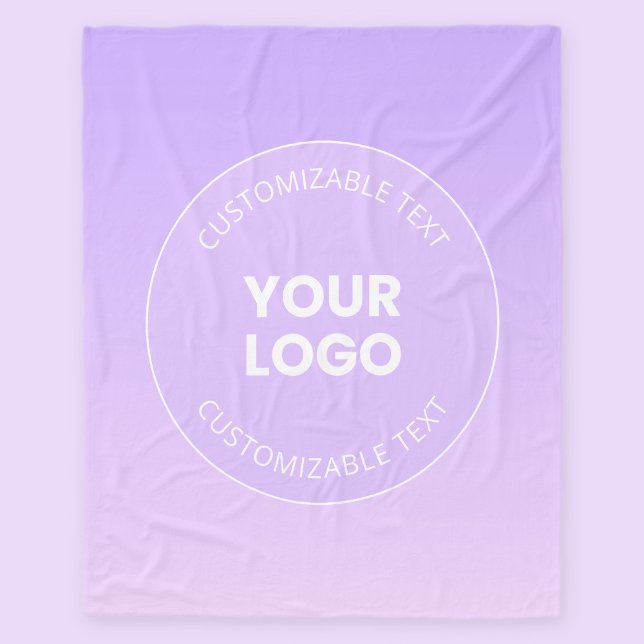 Ditt logotyp | Subtil Lavendel Ombre Gradient Fleecefilt (Skapare uppladdad)