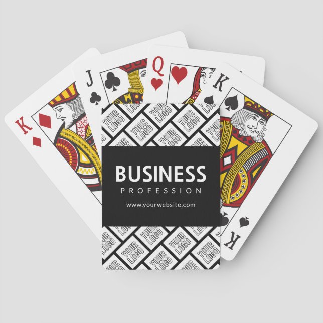 Ditt logotyppläterade mönster & redigerbart företa casinokort (Baksidan)