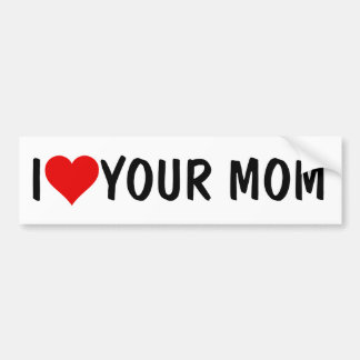 Ditt Mamma-skämt: JAG HEART (KÄRLEK) DIN MAMMA Bildekal