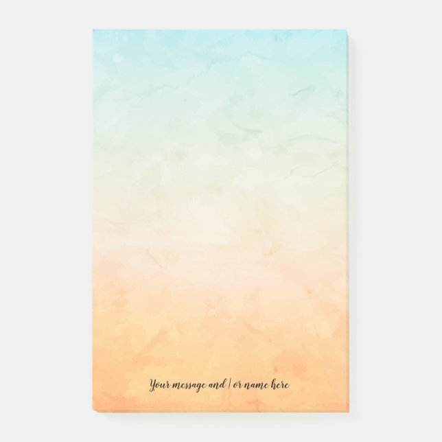 Ditt meddelande akvarell post-it block (Framsida)
