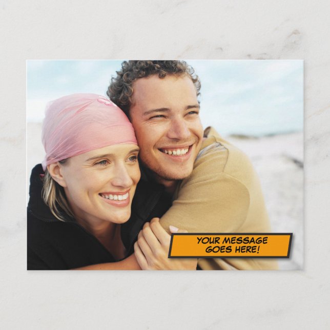 Ditt Meddelande Foto Kul Retro Serietidning Popkon Vykort (Framsida)