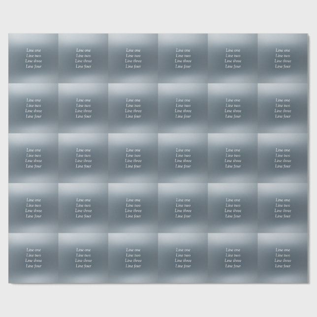 Ditt meddelande här grå blå metallisk bakgrund te presentpapper (Platt)