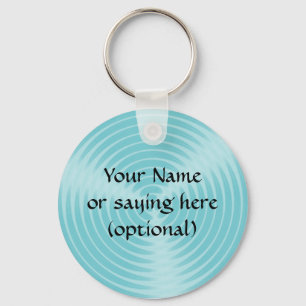 Ditt meddelande här i blått - keychain nyckelring