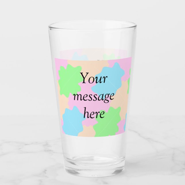 Ditt meddelande här lägg till text namn boho färgr glaskopp (Framsida)