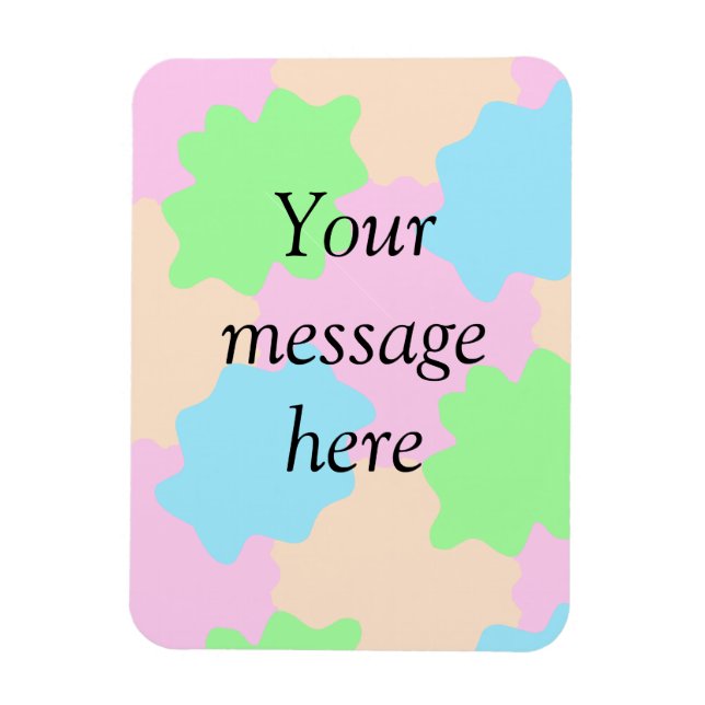 Ditt meddelande här lägg till text namn boho färgr magnet (Vertikal)