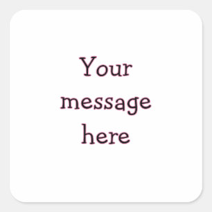 Ditt meddelande här lägg till text namn monogram b fyrkantigt klistermärke