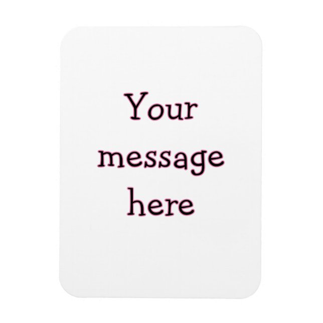 Ditt meddelande här lägg till text namn monogram b magnet (Vertikal)