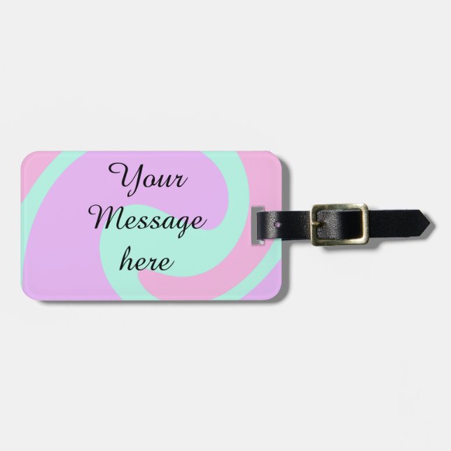 Ditt meddelande här lägg till text namn monogram r bagagebricka (Horisontell Framsida)