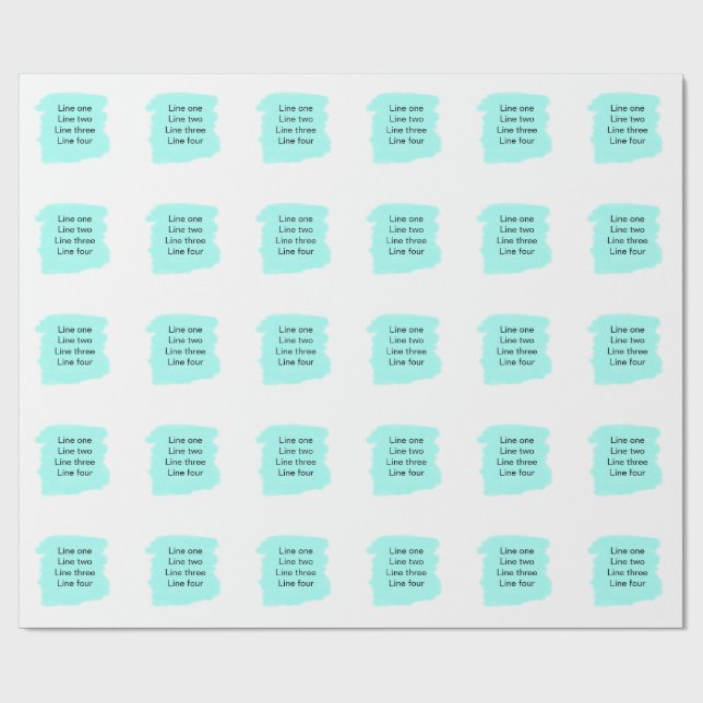 Ditt meddelande här lägger till namn monogram-grön presentpapper (Platt)