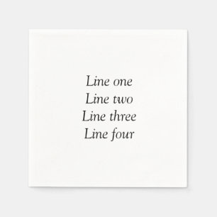 Ditt meddelande här lägger till text namn monogram pappersservett