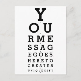 Ditt meddelande Optikerdiagram Vykort
