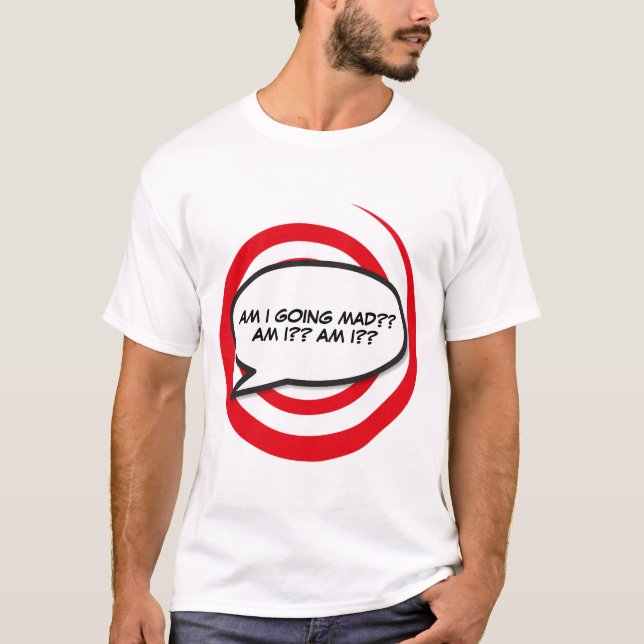 Ditt Meddelande Pratbubbla Kul Retro Serietidning T Shirt (Framsida)