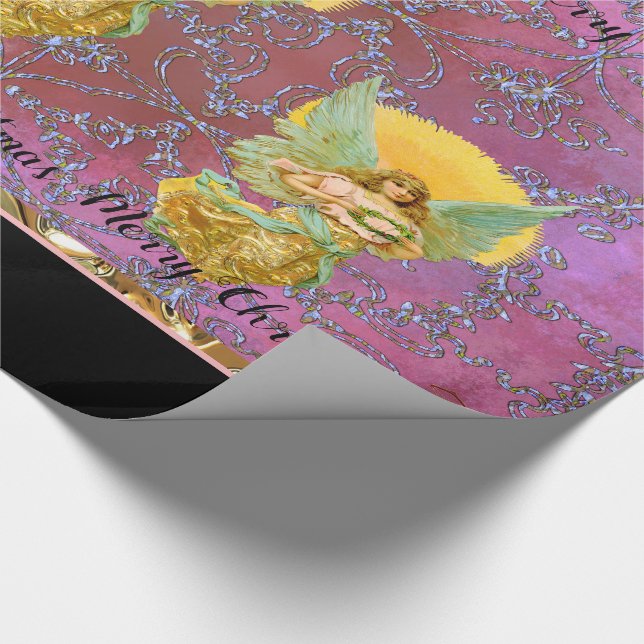 Ditt meddelande som flyter änglarjul+ presentpapper (Hörn)