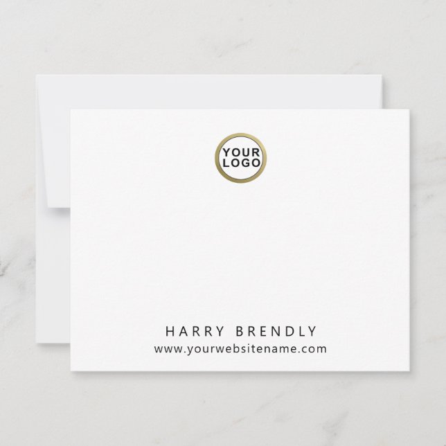 Ditt moderna, minimalistiska, vita, platta anteckn anteckningskort (Framsida)