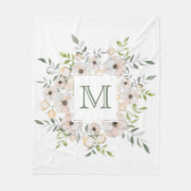 Ditt monogram i en blomster ram filtbäddar