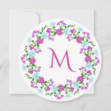 Ditt Monogram i en Flower Ram anpassningsbar-inbju