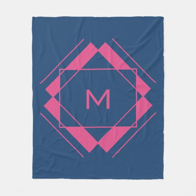 Ditt Monogram i filtar i Geometric Mönster (Framsidan)