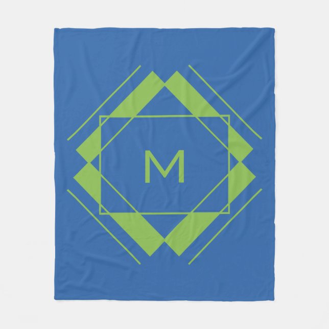 Ditt Monogram i filtar i Geometric Mönster (Framsidan)