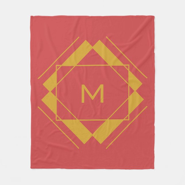 Ditt Monogram i filtar i Geometric Mönster (Framsidan)