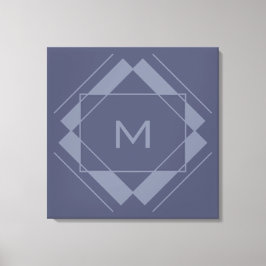 Ditt monogram i geometriskt mönster kanvastryck