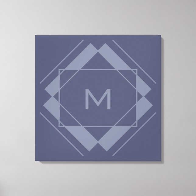 Ditt monogram i geometriskt mönster kanvastryck (Framsida)