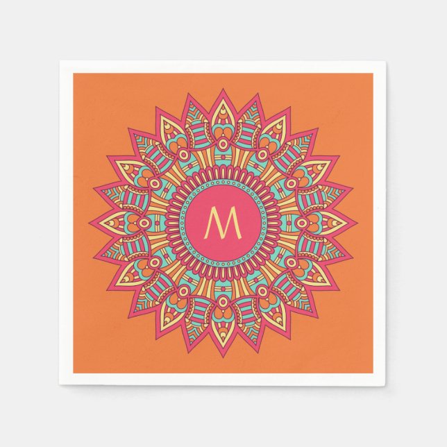 Ditt Monogram i pappra blöjor från Boho Ram Pappersservett (Framsidan)