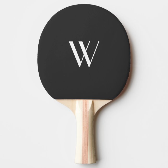 Ditt monogram i svartvitt pingisracket (Framsidan)