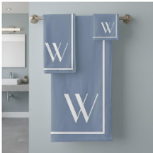 Ditt monogram i urblekt denimfärg