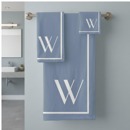 Ditt monogram i urblekt denimfärg