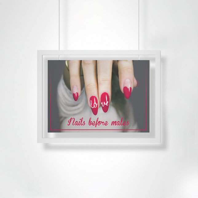 Ditt nagel är ditt första behov, nagelsalondeska poster (Skapare uppladdad)