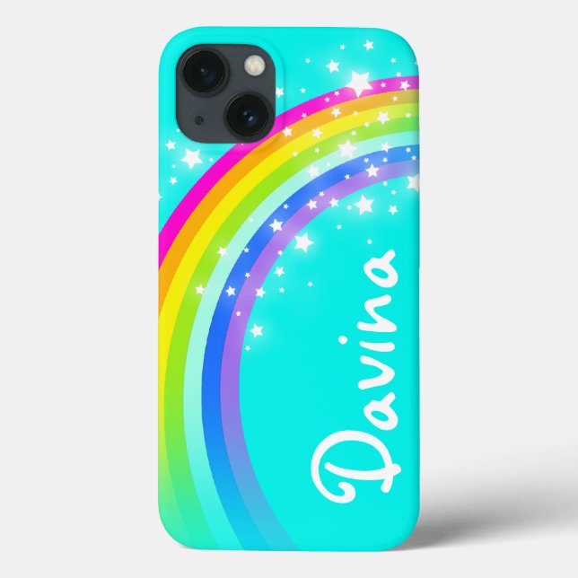 Ditt namn 6 brev rainbow aqua (Baksida)