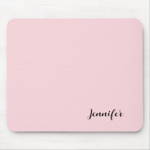 Ditt namn Anpassningsbar Pastel Rosa Musmatta