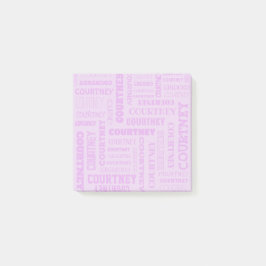 Ditt namn är över de här post-it block