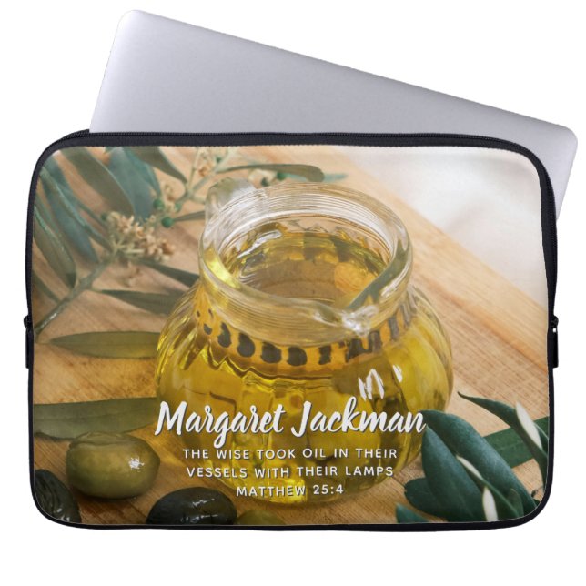 Ditt namn Bible Verse Laptop Fodral (Framsidan)