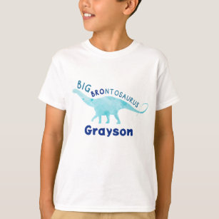 Ditt namn Big Brontosaurus Dinosaur Brother T Shirt