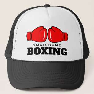 Ditt namn boxar gym truckerkeps med boxerhandskar
