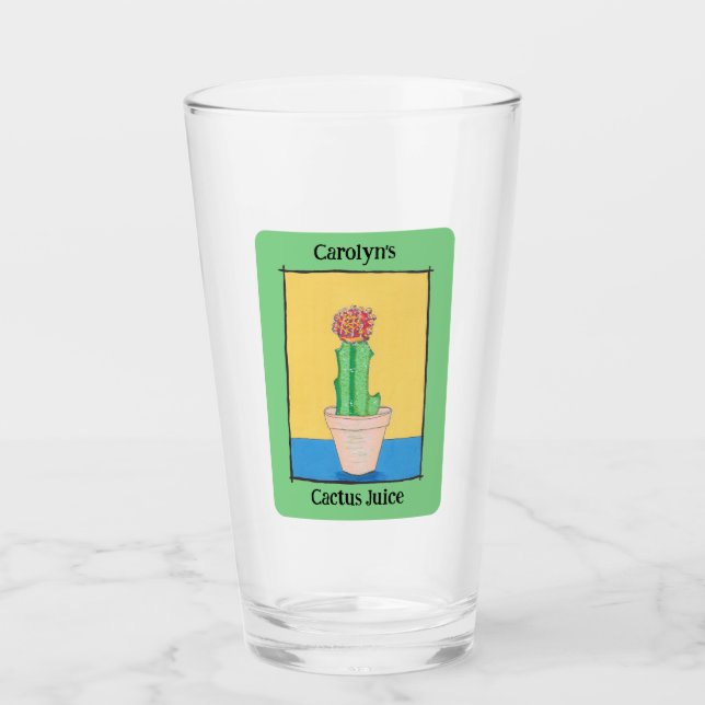 Ditt namn, Cactus Juice, Red Boll Cacti Glaskopp (Framsida)