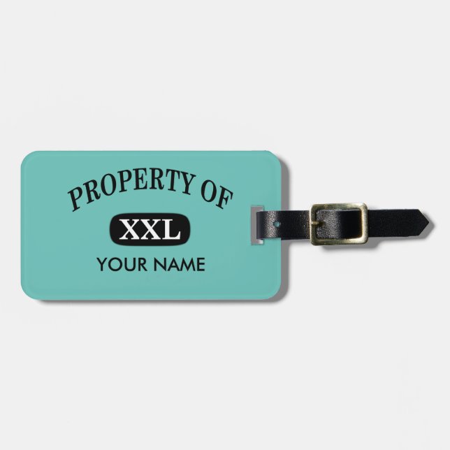 Ditt namn egendom på XXL Bagagebricka (Horisontell Framsida)