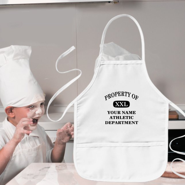 Ditt namn egendom på XXL Barnförkläde (Property of XXL Your Name Kids' Apron)